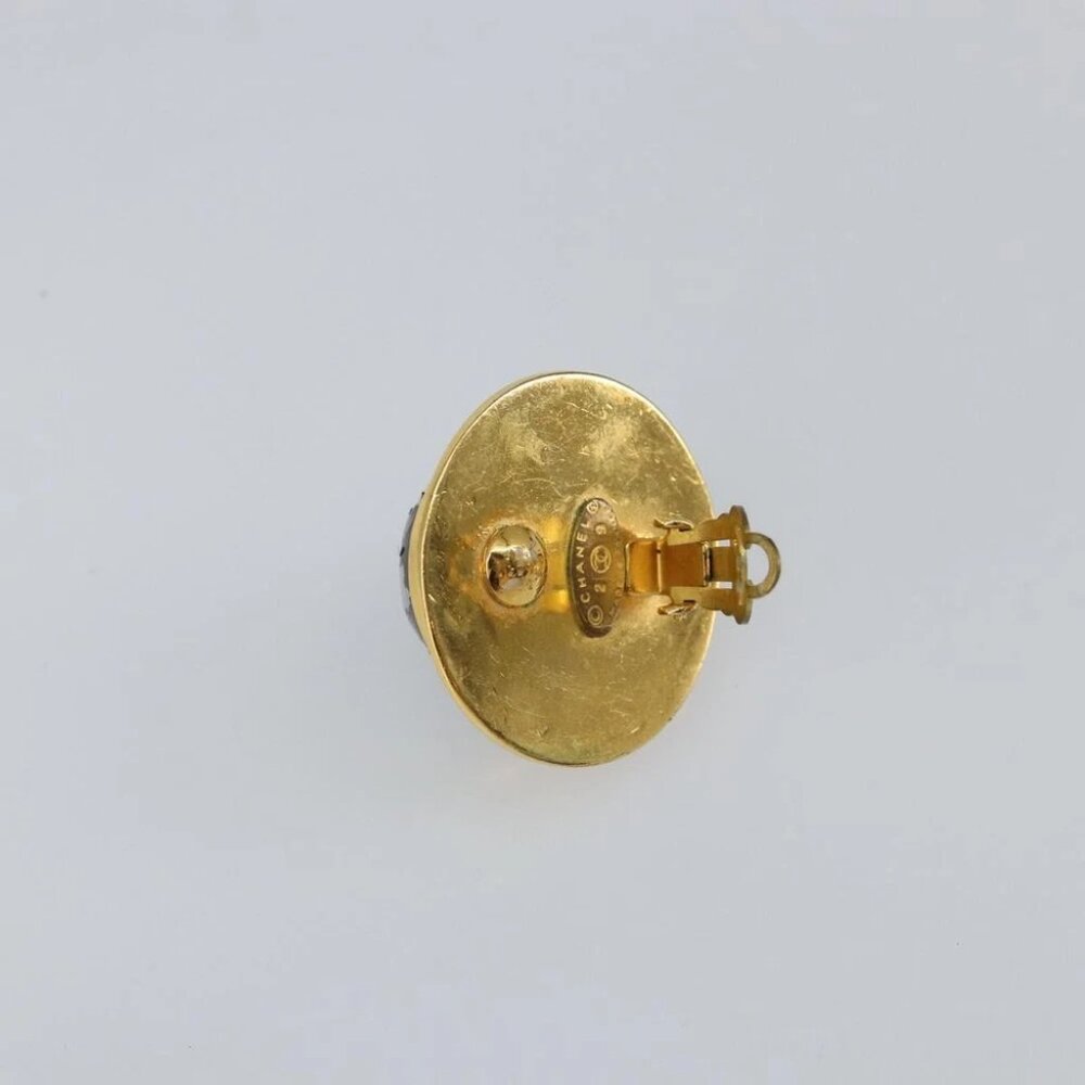 CHANEL Earring metal Gold CC Auth am9379 - Picture 8 of 9